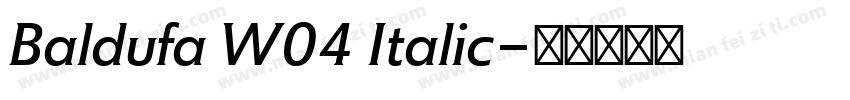 Baldufa W04 Italic字体转换